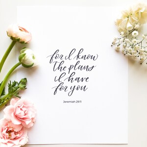8x10 Calligraphy Prints, Calligraphy Bible Verse Prints, Calligraphy Worship Song Lyrics, Calligraphy Wall Decor, 8x10 Wall Art