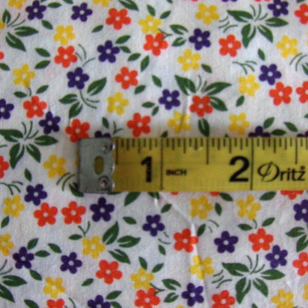 Feedsack Print 100% Cotton Fabric by the Yard - Primary Floral