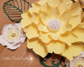 Template 25 PDF DIY Paper Flower - Digital Download, without assembly instructions.