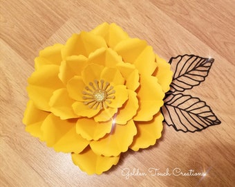 Template 39 PDF Paper Flower - Digital Download, without assembly instructions.