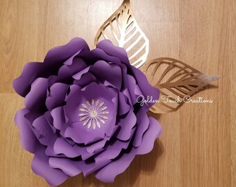 Template 10 SVG/DXF Paper Flower - Digital Download Silhouette Cricut