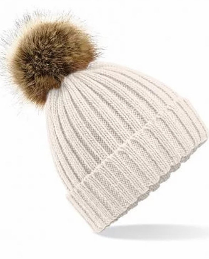 Personalised Bobble Hat Grey Free Embroidered Name Etsy