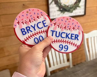 Etiqueta personalizada para bolsa de goteo de béisbol