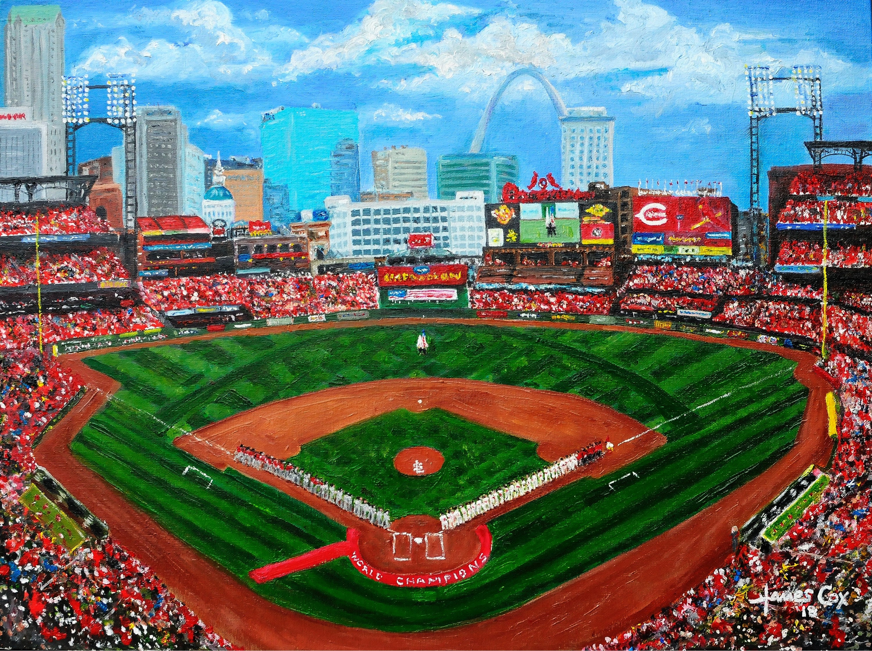 St Louis Cardinals Stadium Canvas Prints Busch Stadium Wall Art,Multi –  UnixCanvas