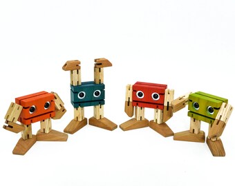 Wooden craft robot for children and adults