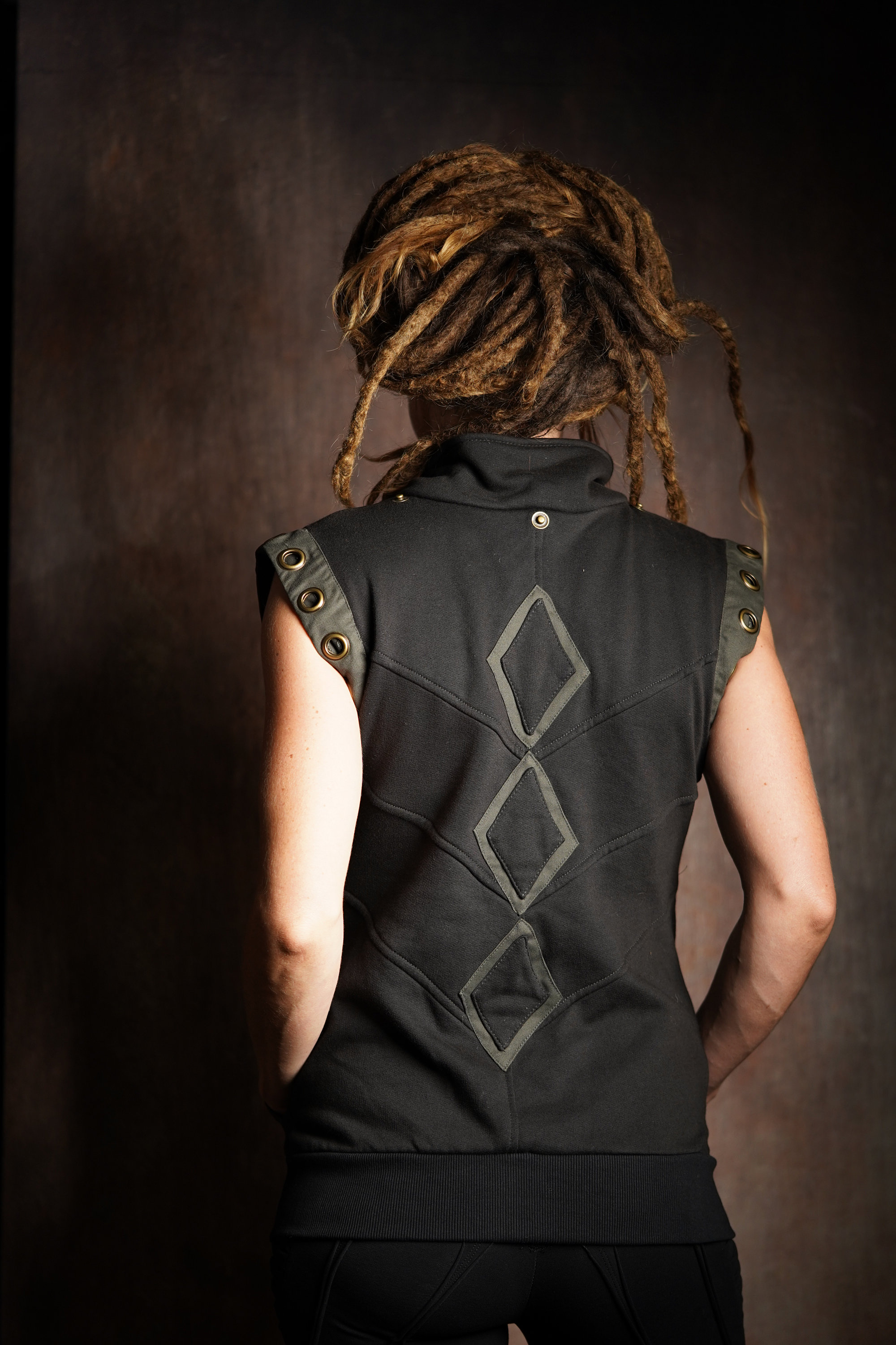 PSYCLOPSE, Hoodie Vest, Psytrance, Rave, Gothic, Cyberpunk