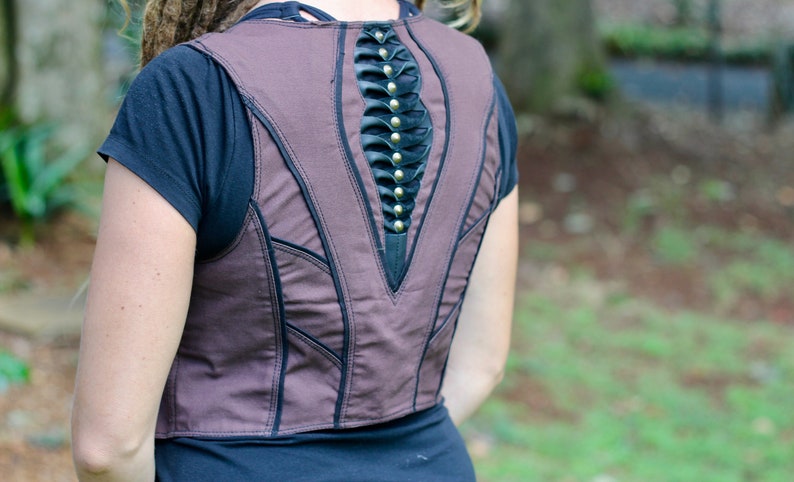 PSYCLOPSE festival vest-steampunk waistcoat-cyberpunk vest-burningman-doof vest--pixie vest-gothic vest-rave-festival clothing
