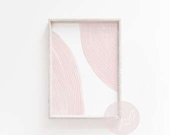 1 DIGITAL DOWNLOAD | Minimalist Line Art Print | Abstract Blush Neutral | Contemporary | Mid Century | Scandinavian | Nursery | Living Room