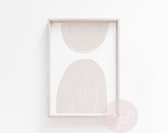 ART PRINT - Minimalist Line Art Print | Contemporary Neutral Wall Decor | Scandinavian Hyyge | Organic | Nursery Living Room Bedroom Office