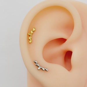 20G/18G/16G Titanium Climber Push Pin Labret, Threadless Flat Back Earrings, Tragus Stud, Flat Back, Helix, Cartilage Nose, Halloween Gift