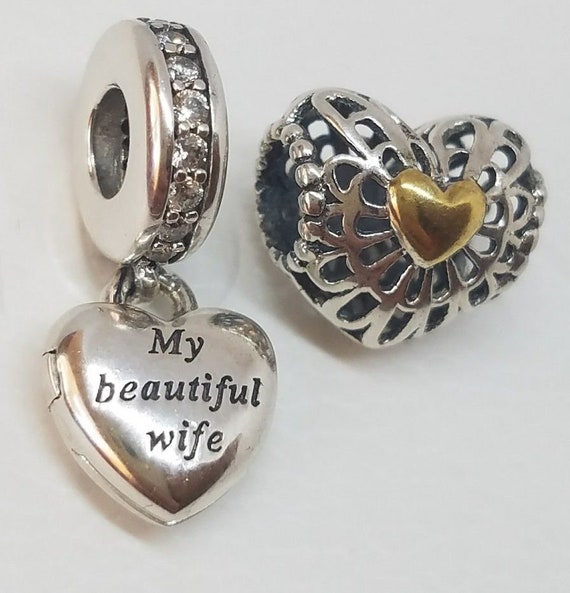 pandora vintage heart charm