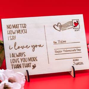 Customized Wooden Valentine&#39;s Day Sign - Personalized Love Plaque - 4x6 Rustic Wood Decor - Heartwarming Gift for Couples