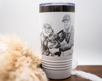 Taza térmica personalizada / Taza de viaje con foto grabada / Regalo con foto personalizada para él/ella / Regalo único para bodas, aniversarios o cumpleaños