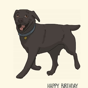 Carte De Voeux Du Labrador Joyeux Anniversaire Etsy France