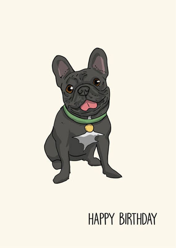 Francais Carte Bulldog Salutations Joyeux Anniversaire Etsy Francais Carte Bulldog Salutations Joyeux Anniversaire Etsy