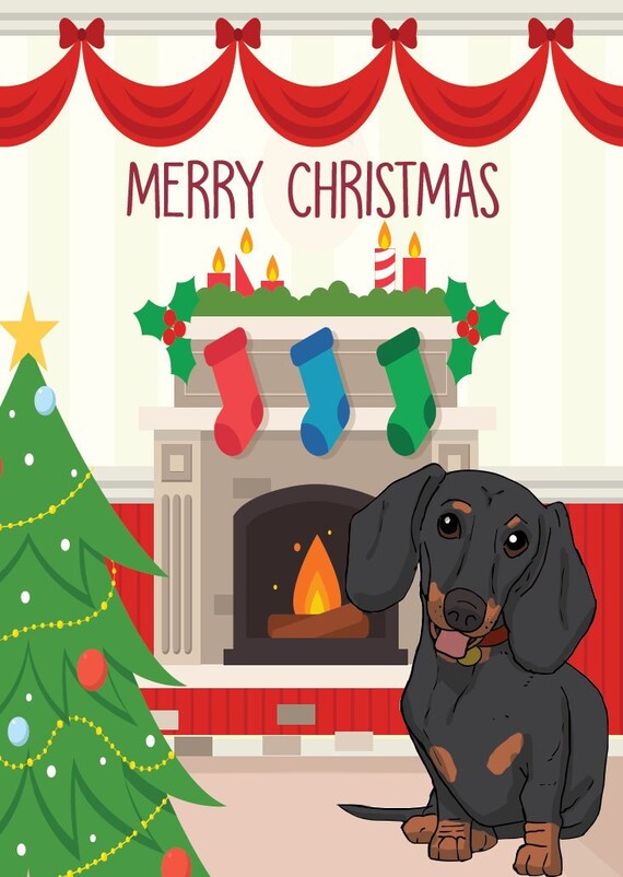 Cute Lots of Woof Merry Christmas New Gift Greeting Card One I Love