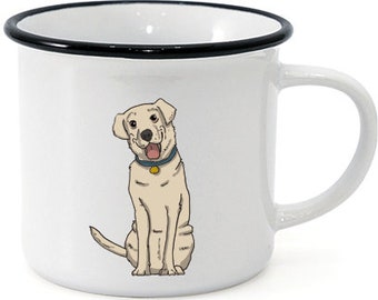 Personalised name - Labrador - Sitting camper mug