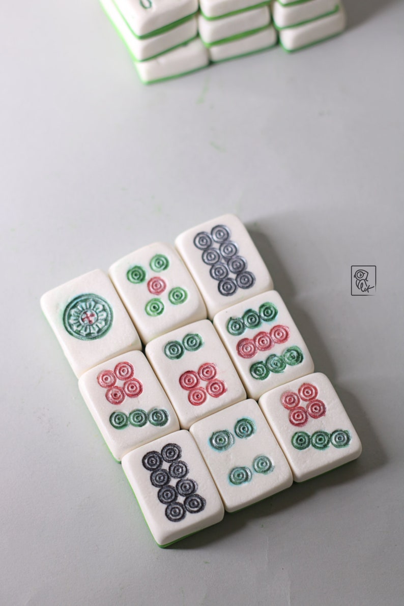 Mahjong Cake Topper Printable Mahjong Cake Topper Printable