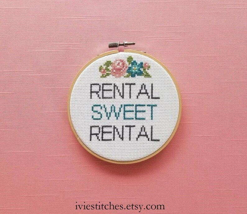 Rental Sweet Rental Cross Stitch Pattern House Warming Gift Etsy Rental Sweet Rental Cross Stitch Pattern House Warming Gift Etsy