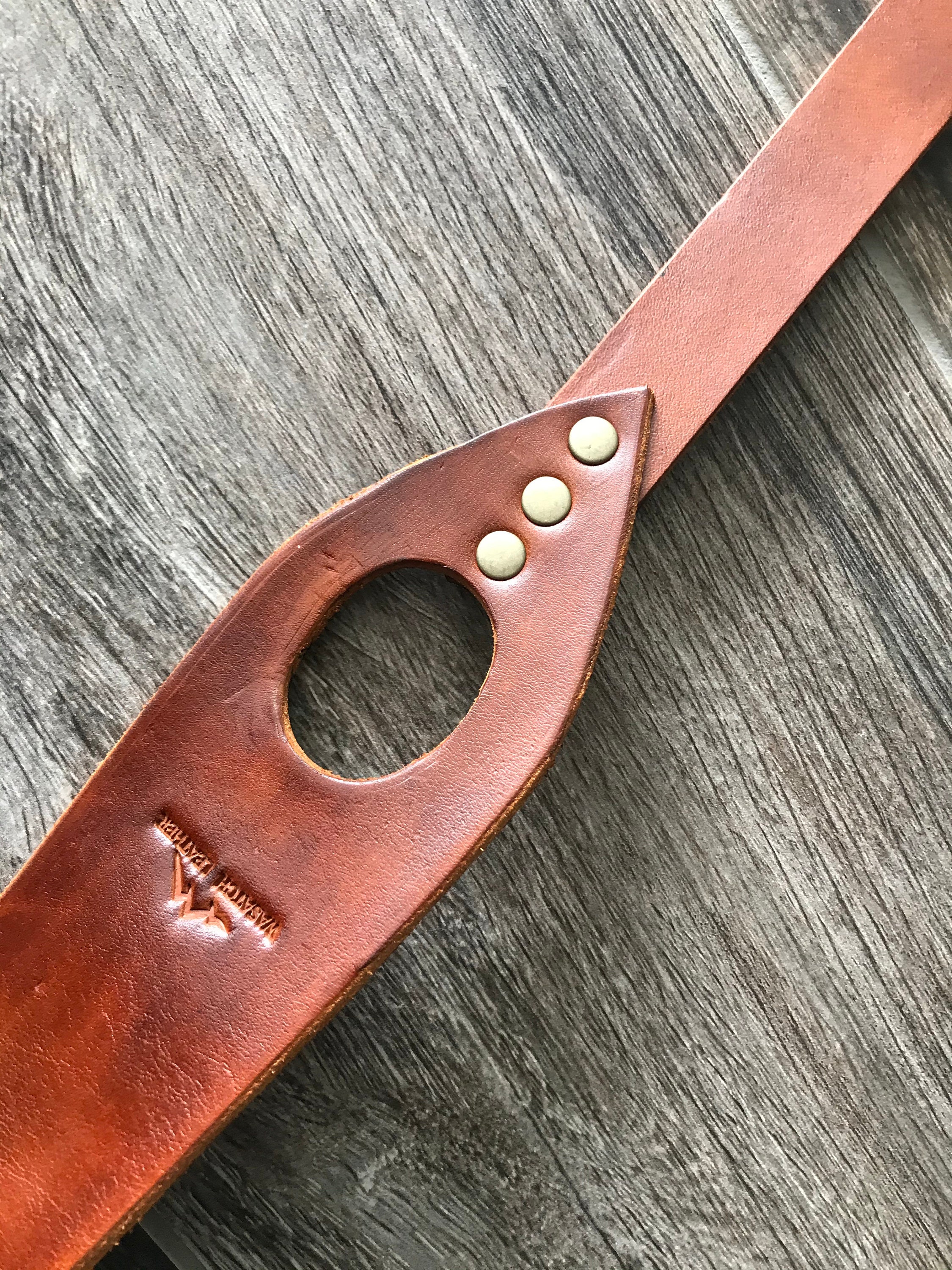 Personalized Leather Rifle Sling (Gun Sling), Adjustable, with ...