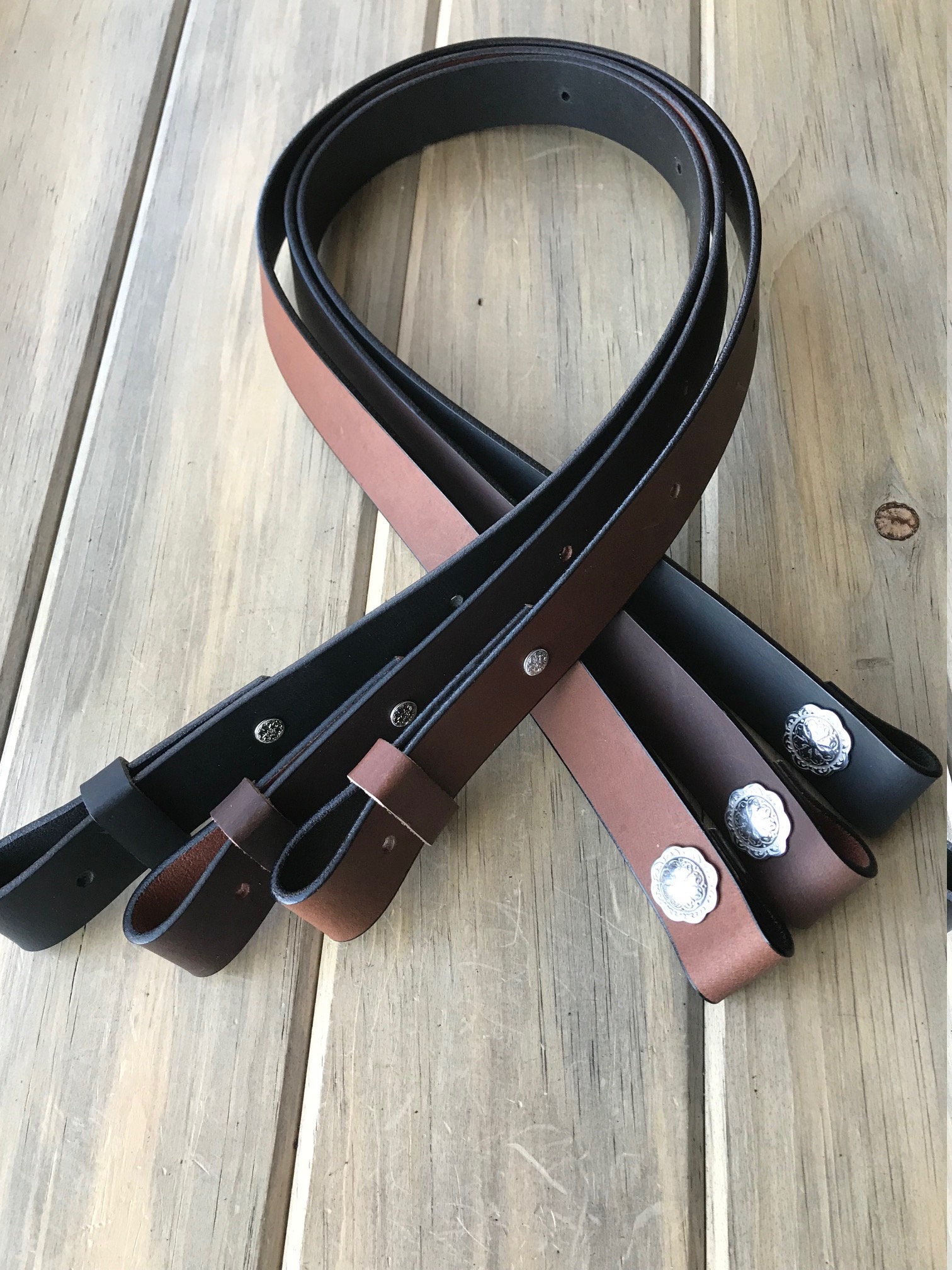 Buffalo Leather Adjustable Rifle Sling, Black, Light Brown or Chocolate