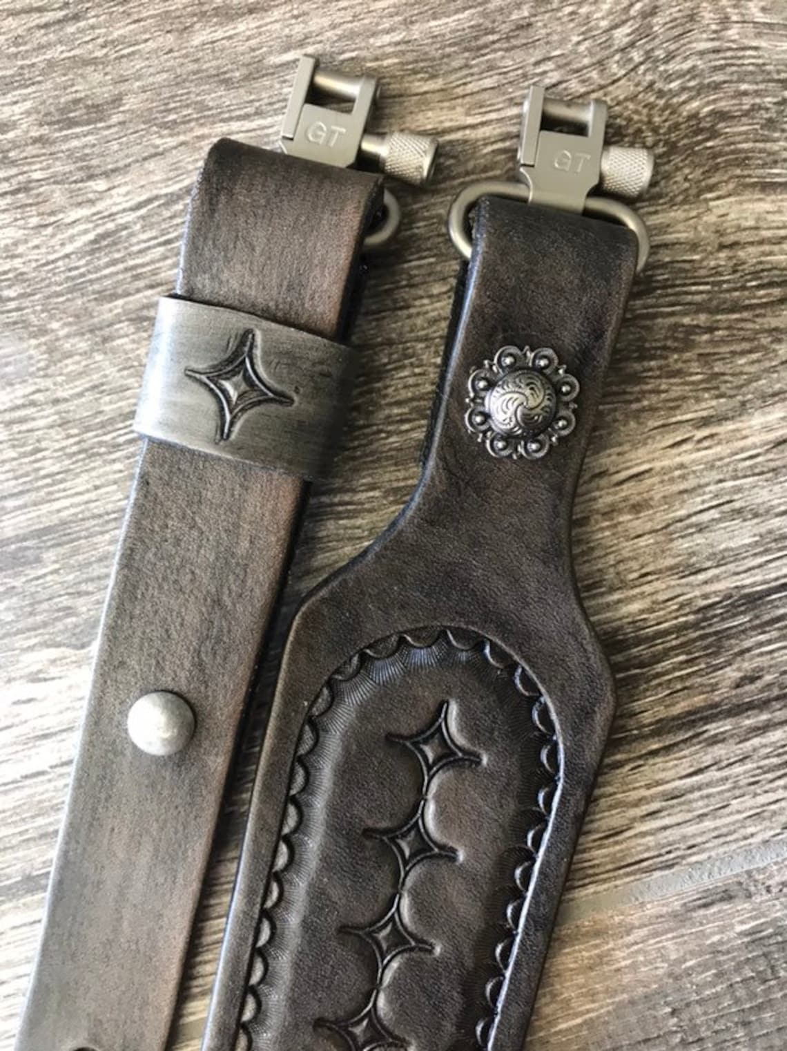 Personalized Leather Rifle Sling Handtooled Gun Sling Etsy
