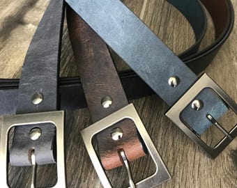 Crazy Horse Jean Belt in Brown, Gray, or Navy