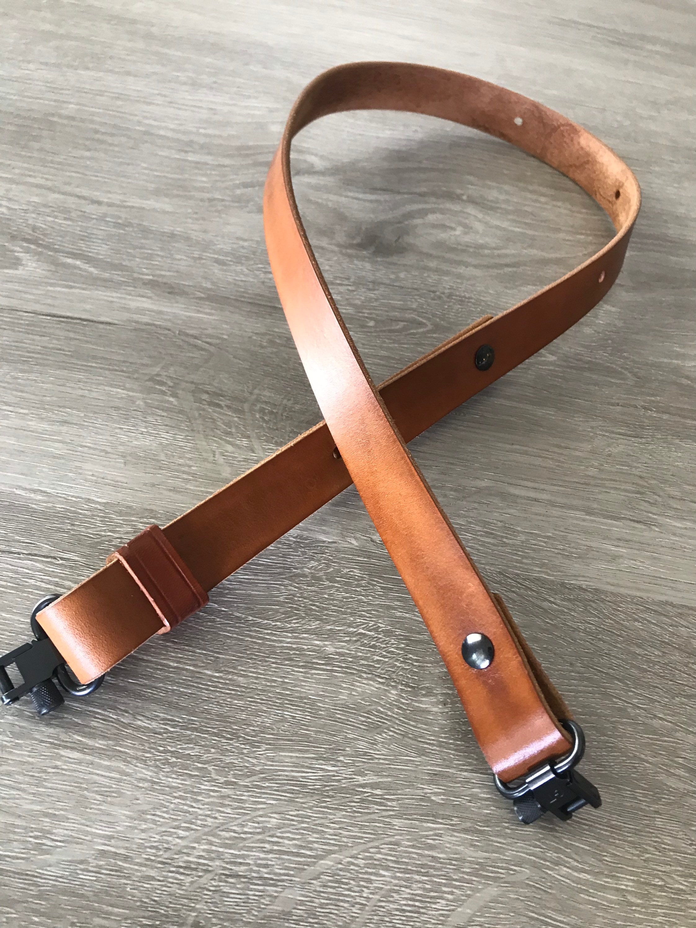 Adjustable Leather Rifle Sling, 1 or 1.25inch