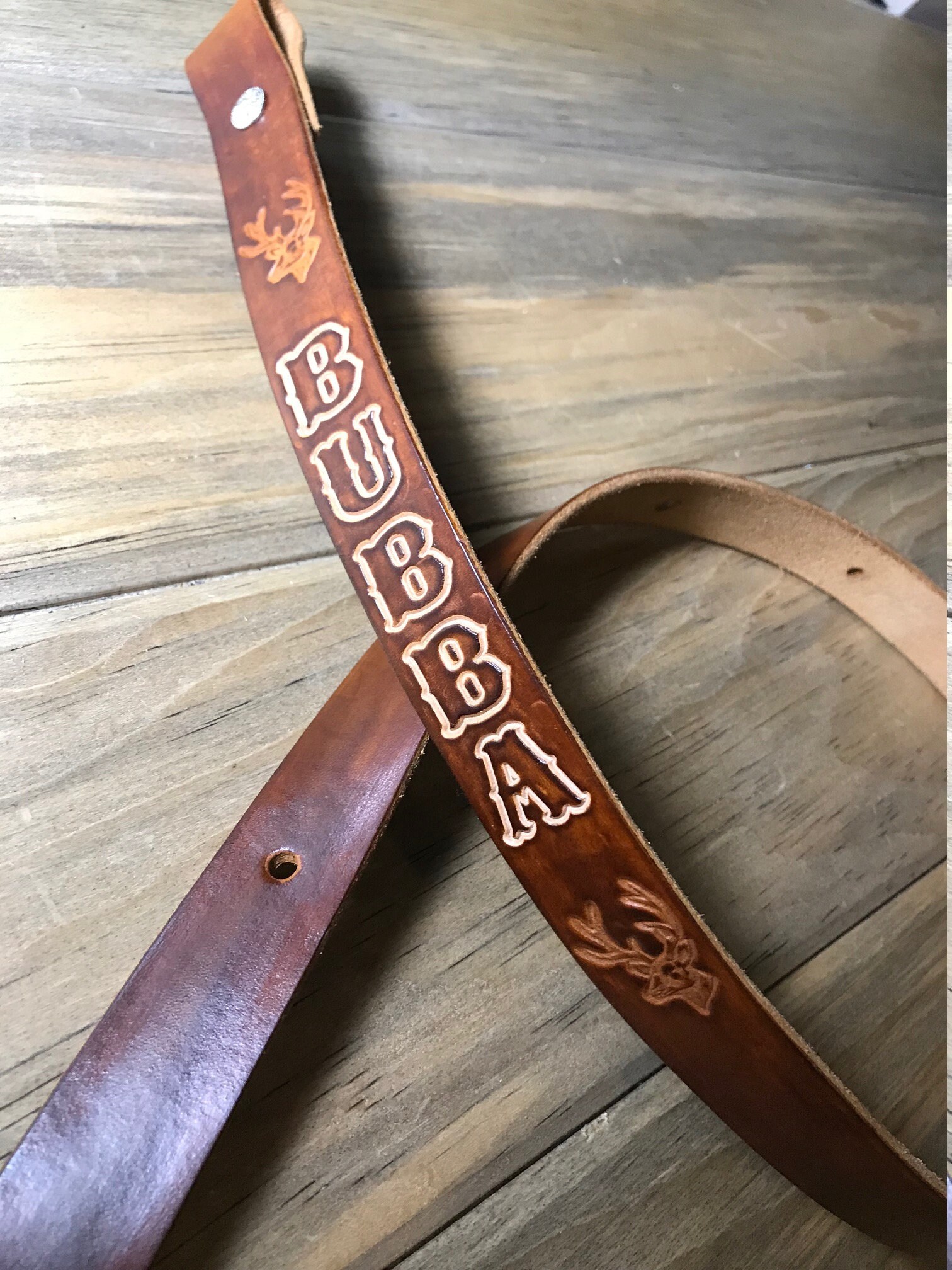 Personalized Leather Rifle Sling (Gun Sling), Adjustable, You Choose