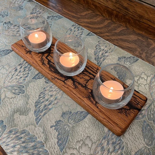 Wood Votive Holder Etsy