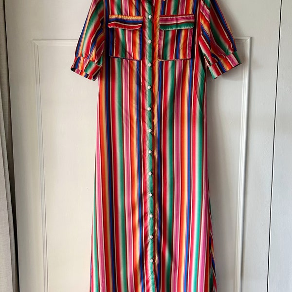 Rainbow Rush Stripes Shirt Dress