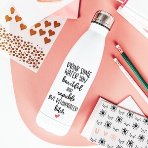 Motivational Water Bottle | Gifts for Mom | Stainless Steel Water Bottle | Custom Water Bottle | Gifts for Her | Gifts for Boss Babes