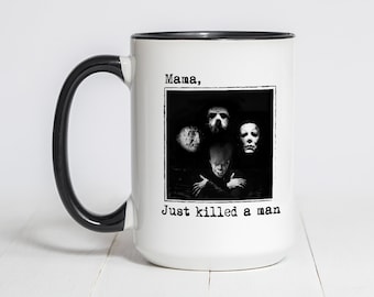 Kubek na kawę Halloween | Kubek na kawę z horroru | Kubek na kawę jesień | Unikalny prezent królowej | Kubek na film z horroru | Prezenty z horroru | Kubek z horrorem