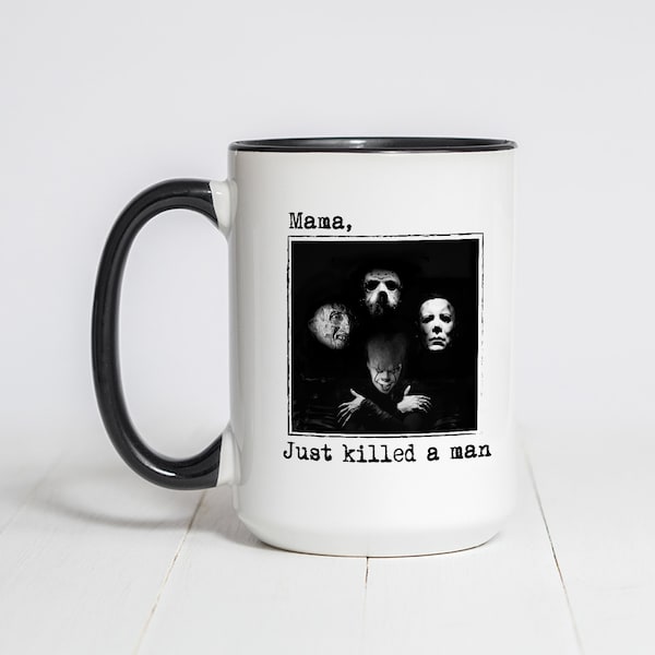 Halloween Kaffeebecher | Horrorfilm Kaffeebecher | Herbst Kaffeebecher | Königin Einzigartiges Geschenk | Horrorfilm Becher | Horrorfilm Geschenke | Horror-Tasse