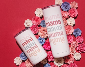 Mommy and Me Tumbler Set | Cute Tumbler Cups | Mommy and Me Cups | Mama and Mini Tumbler | Gift for Mom from Daughter