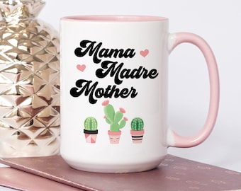 Mama Coffee Mug / Dia De La Madre / Cactus Mug / Spanish Mom / Mamacita Coffee Mug / Mexican Mom Gift / Mother's Day Gift Spanish / Tazas