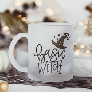 Resting Witch Face | Halloween Mugs | Witch Cup | Basic Witch Cup | Witch Gifts | Autumn Mug | Basic Witch Mug | Glass Mug