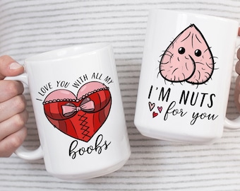 Funny Adult Coffee Mugs | Mugs With Sayings | His And Her Mugs | Funny Valentine's Day Gift | Couples Gift | Inappropriate Gifts | NSFW