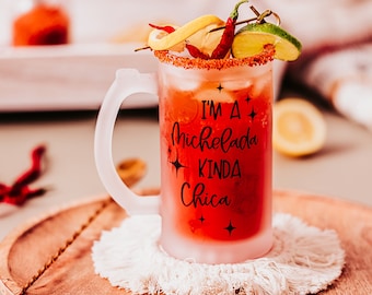 Michelada Beer Mug | Beer Mug Tumbler | Girls Weekend | Beer Drinking Glasses | Beer Glass | Beer Pint | Beer Gift for Her | Beer Lover Gift