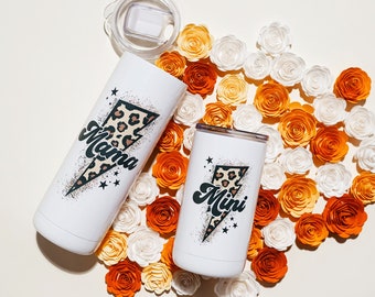 Leopard Tumbler | Mommy and Me Tumbler Set | Cute Tumbler Cups | Mommy and Me Cups