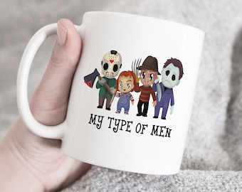 Kubek na kawę na Halloween, Kubek na kawę z horroru, Kubek na kawę na jesień, Prezent z horroru, Kubek z horrorem, Prezenty z horroru, Prezent z horroru, Prezenty filmowe