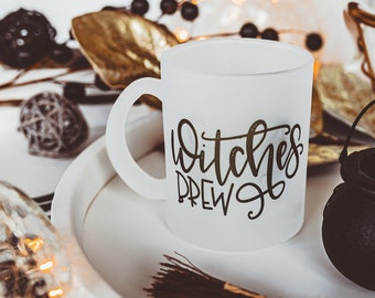 Tasses d'Halloween | Visage de sorcière au repos | Lunettes d'Halloween | Coupe d'Halloween | Tasses d'automne | Tasse à café d'automne | Coupe de sorcière de base | Potion des sorcières