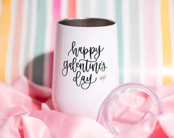 Stemless Wine Tumbler | Galentines Day Gift | Valentine's Day Gift for Her | Best Valentine's Day Gift for Her | Stemless Wine Glasses