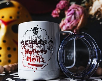 Horror Movie Mug | Stainless Steel Coffee Tumbler | Horror Movie Gift | Halloween Gifts | Fall Mug | Halloween Coffee Mug | Best Friend Gift