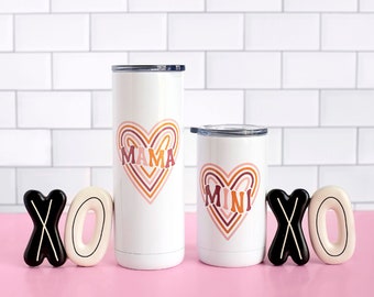 Mommy and Me Tumbler Set | Cute Tumbler Cups | Mommy and Me Cups | Mama and Mini Tumbler | Gift for Mom from Daughter