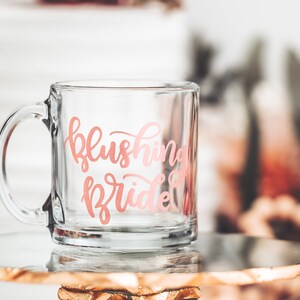 Glass Mug | Engagement Gift For Bride | Bride Gift From Maid Of Honor | Bride To Be Gift