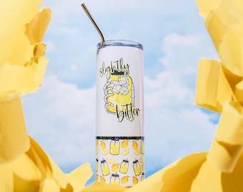 Custom Tumbler with Straw | Custom Skinny Metal Tumbler | Skull Tumbler | Pastel Goth Accessories | Creepy Cute | Goth Tumbler