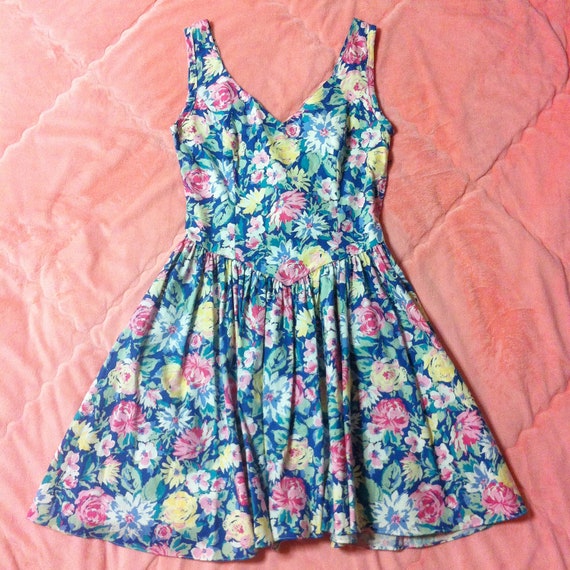 LAURA ASHLEY Vintage Cotton Floral Dress, Vintage