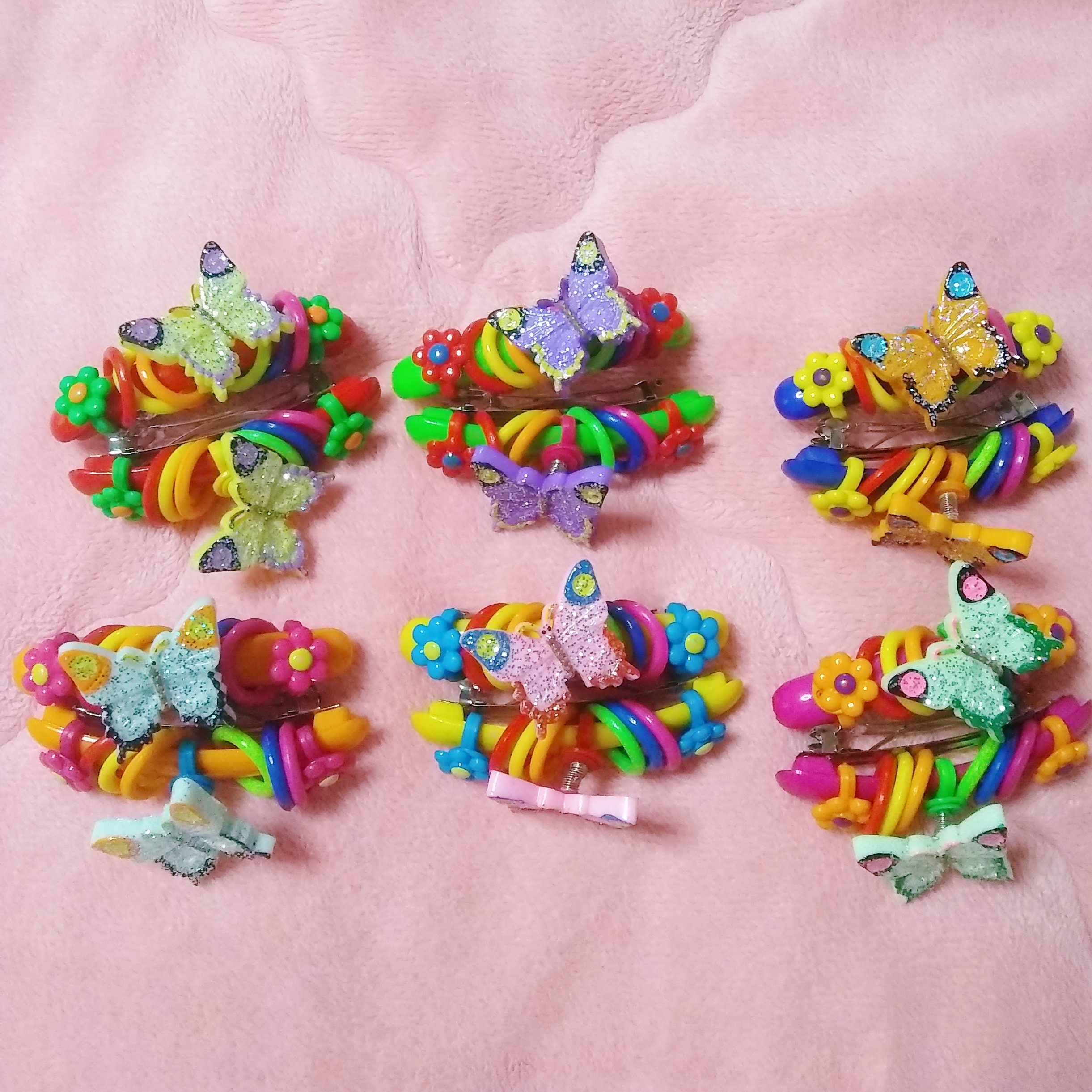 Butterfly Barrettes 90s Vintage Butterfly Barrettes Etsy