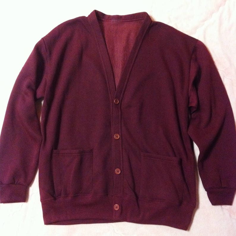Button Up Cardigan Cardigan Sweater Vintage Maroon Cardigan 80s Vintage Burgundy Cardigan Vintage Burgundy Wine Cardigan